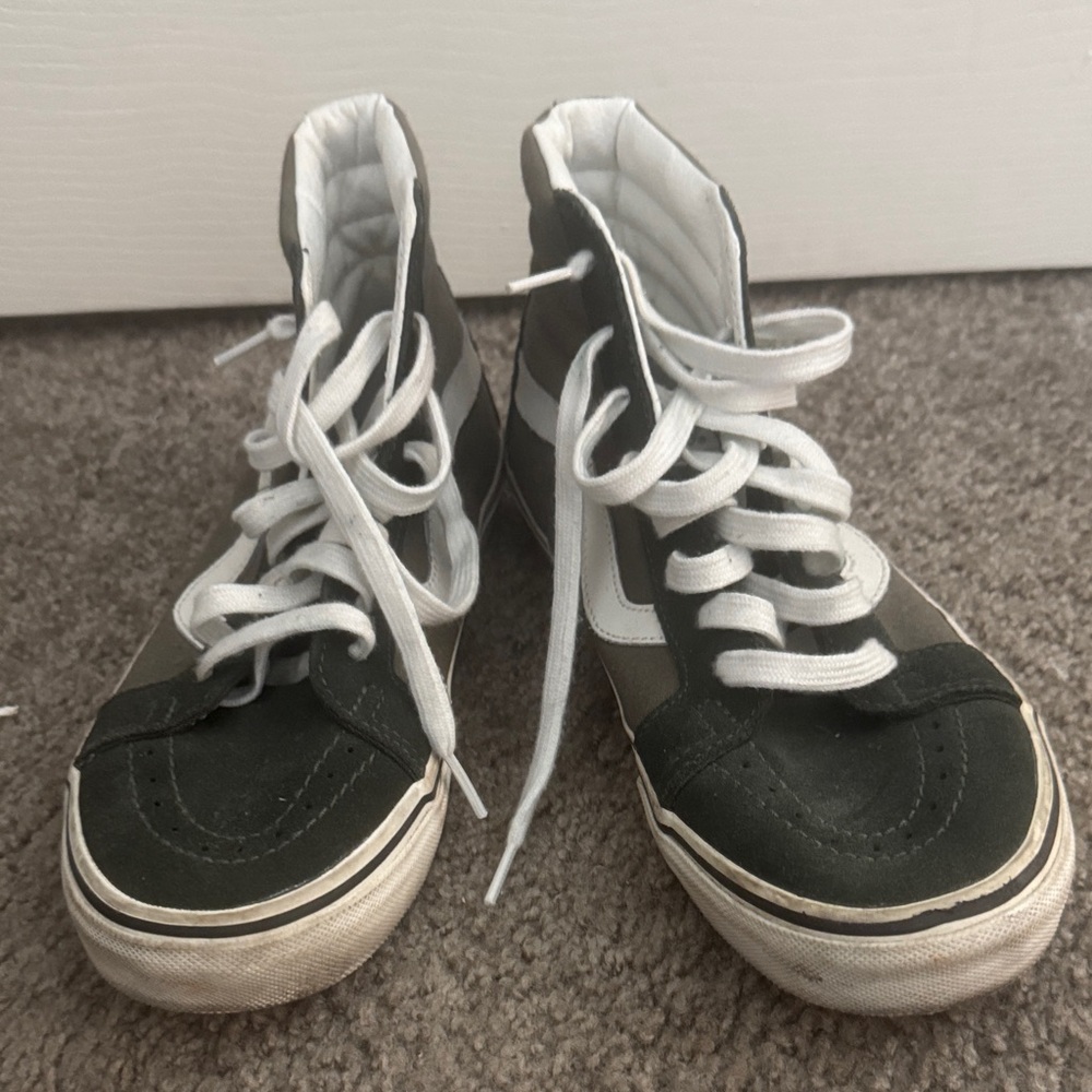 Kids High-Top Sneakers - Green and White